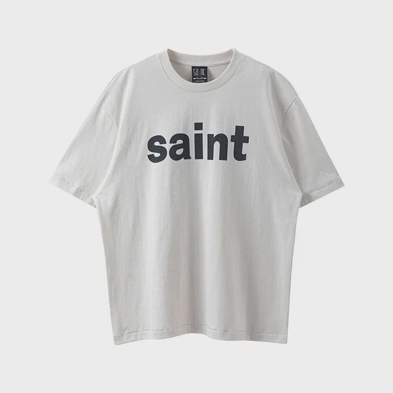 Saint Michael Double-Sided Logo Retro T-Shirt