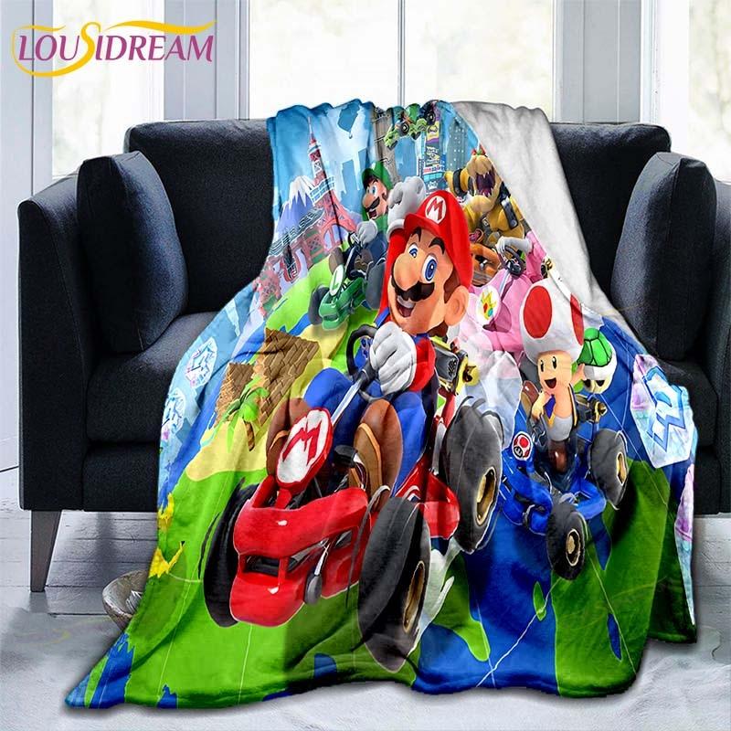 

Mario Bros pattern throw Blanket Couch Quilt Cover Travel Bedding Outlet Throw Blanket Flannel Blanket Bedspread 150x180cm