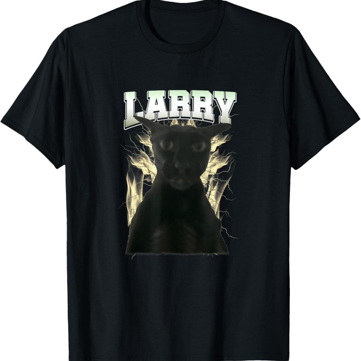 Funny Evil Larry Cat Dank Brainrot Meme Gifts, Cat Meme T-Shirt for Men Women S