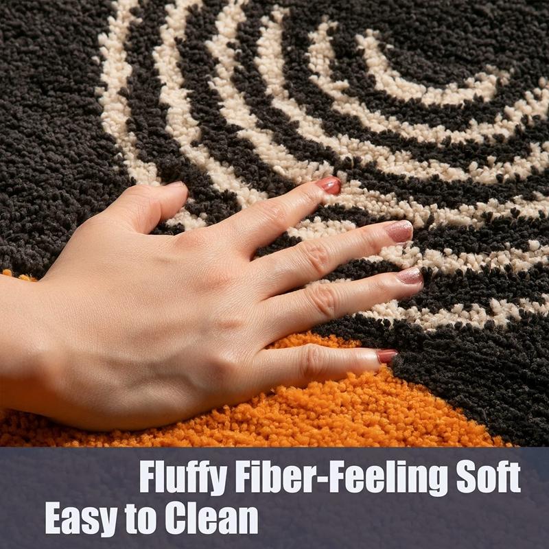Inyahome Bathroom Rugs Non-Slip Fluffy Soft Plush Microfiber Rug Quick Dry Machine Washable Ultra Shaggy Bathmat Tapete Banheiro