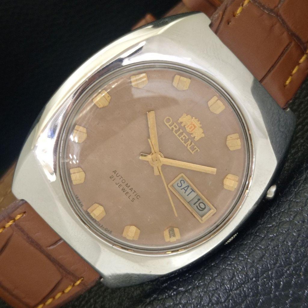 

VINTAGE ORIENT AUTOMATIC 46941 JAPAN MENS ORIGINAL DIAL WATCH a703447-1 R213c-a703447