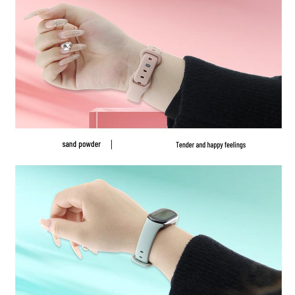 Silicone Strap with Eight-Character Buckle for Xiaomi 8/9 Smart Bands