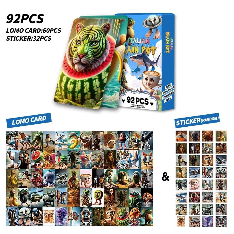 92/30Pcs Anime Italian Brainrot Game Card Tralalero Tralala Cards Collectible Cards Photo Classic Toys Kids Party Cosplay Gifts