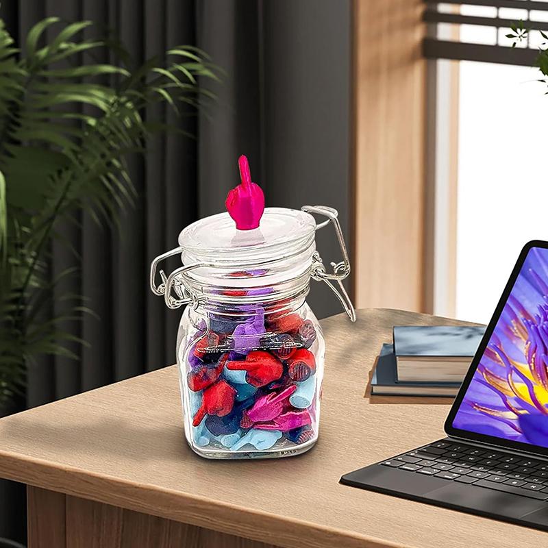 Jar Of Middle Fingers To Give Funny Middle Finger Jar Gag Gift Birthday Holiday Halloween Decorations Christmas Funny Gift