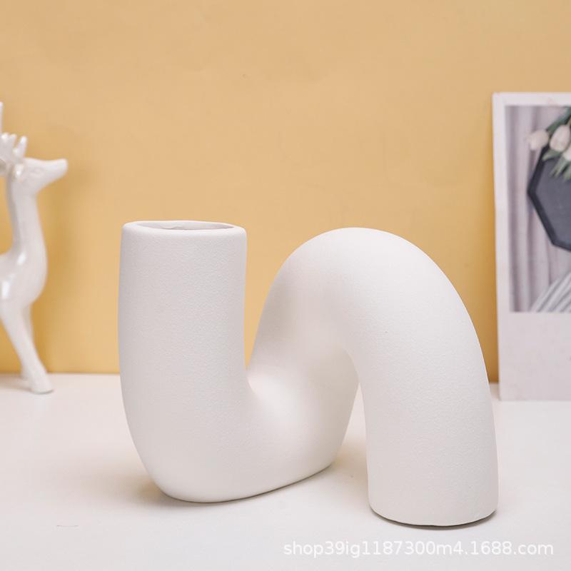 Keramikvase Kreative Trockenblumenvase Wohnzimmerdekoration Kunst Blumenarrangement Ornamente Heimdekorationszubehör
