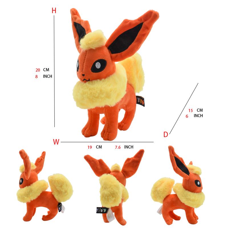 Shiny Eevee Flareon Jolteon Plush Toys Game for Collectible Gift,Soft Plushies Cartoon Character