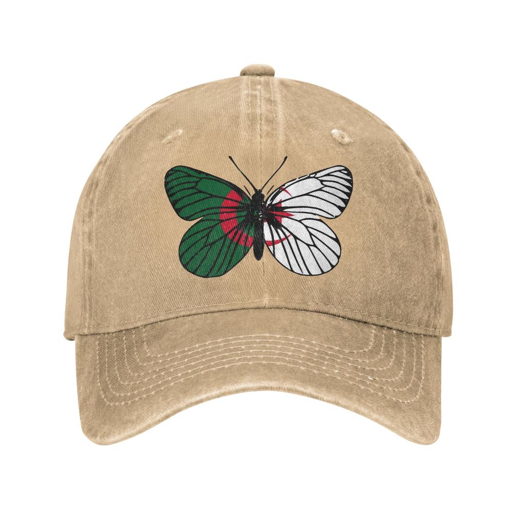 Washed Baseball Cap Flag of Algeria  Summer Trucker Hat For Female Male  Street Style Hiking Fishing Sun Snapback Cap