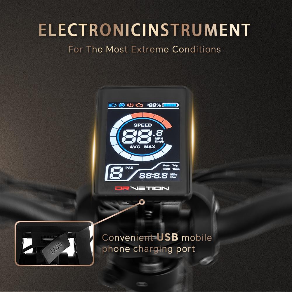 DRVETION CT20 Składany Rower Elektryczny 20*4.0" Grube Opony 750W Silnik 48V 10AH/15AH/20AH Bateria 45km/h Maksymalna Prędkość Hamulec Tarczowy Shimano 7-biegowy