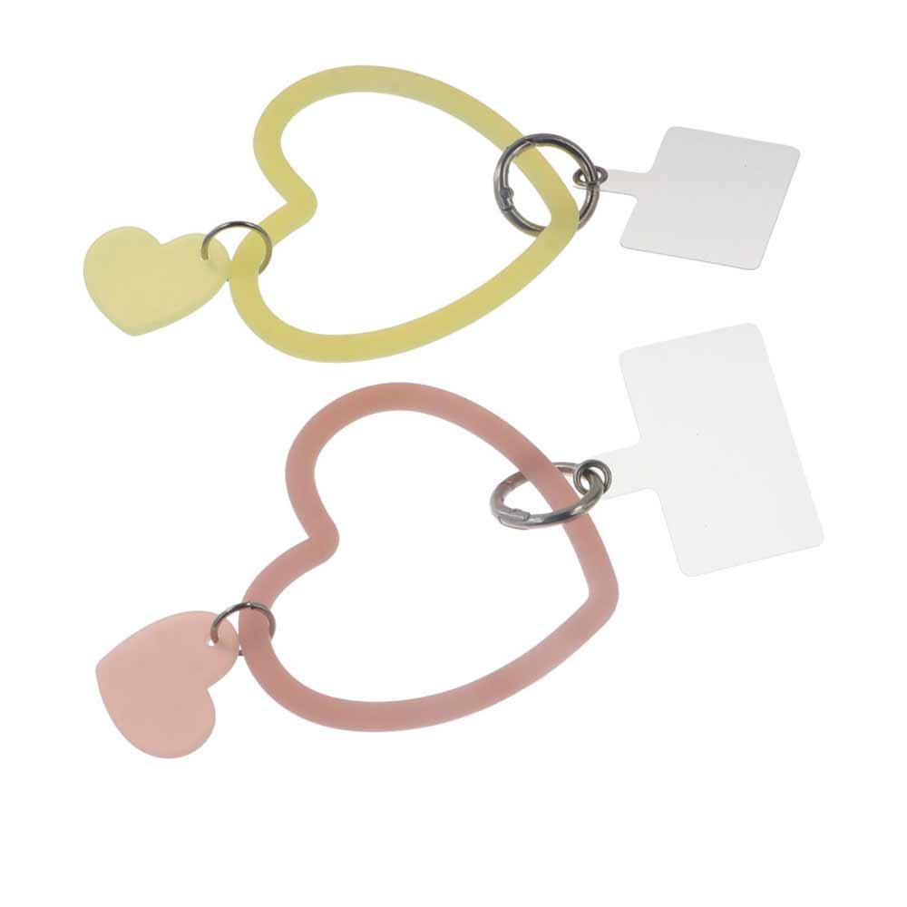 Anti Losing Mobile Phone Case Bracelet Bracelet Key Chain Phone Case Patch Love Heart Pendant