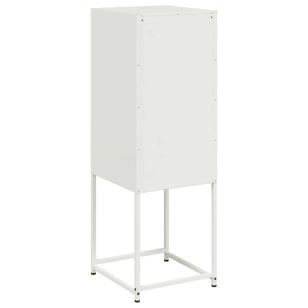 Vidaxl Szafka, Biała, 36X39X107 Cm, Stal