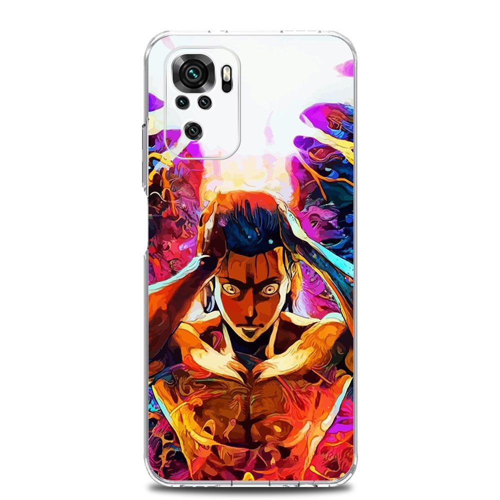 

Аниме Атака титанов Эрен Йегер Чехол для телефона для Xiaomi Redmi Note 12 11 9S 9 8 10 Pro Plus 7 8T 9C 9A 8A K40 Игровой Прозрачный чехол Note 12Pro Plus