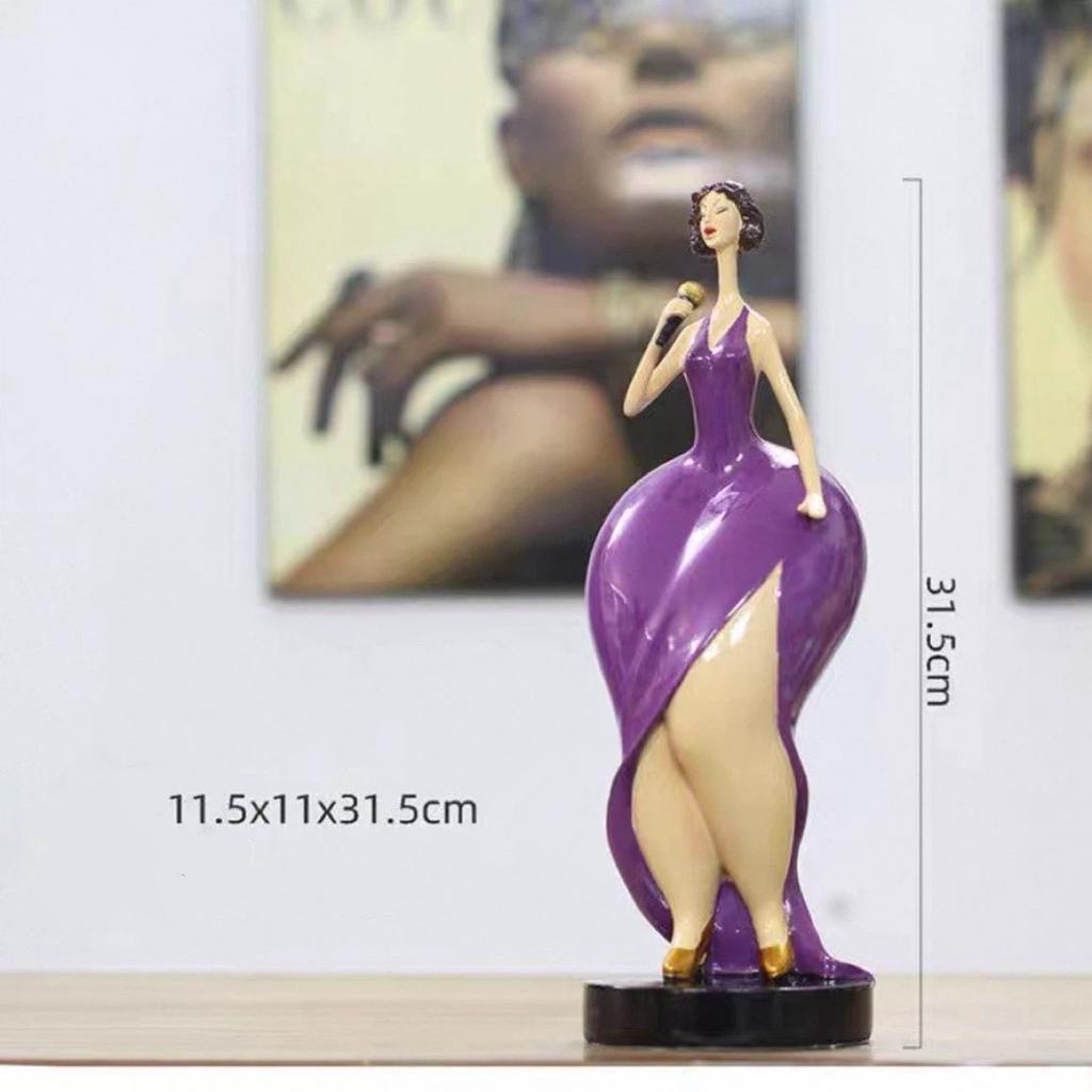 Nordische Golf-Lady Harzfigur, Elegantes Sportmädchen Yoga-Stil Dekorative Statue für Wohnzimmer Heimdekoration