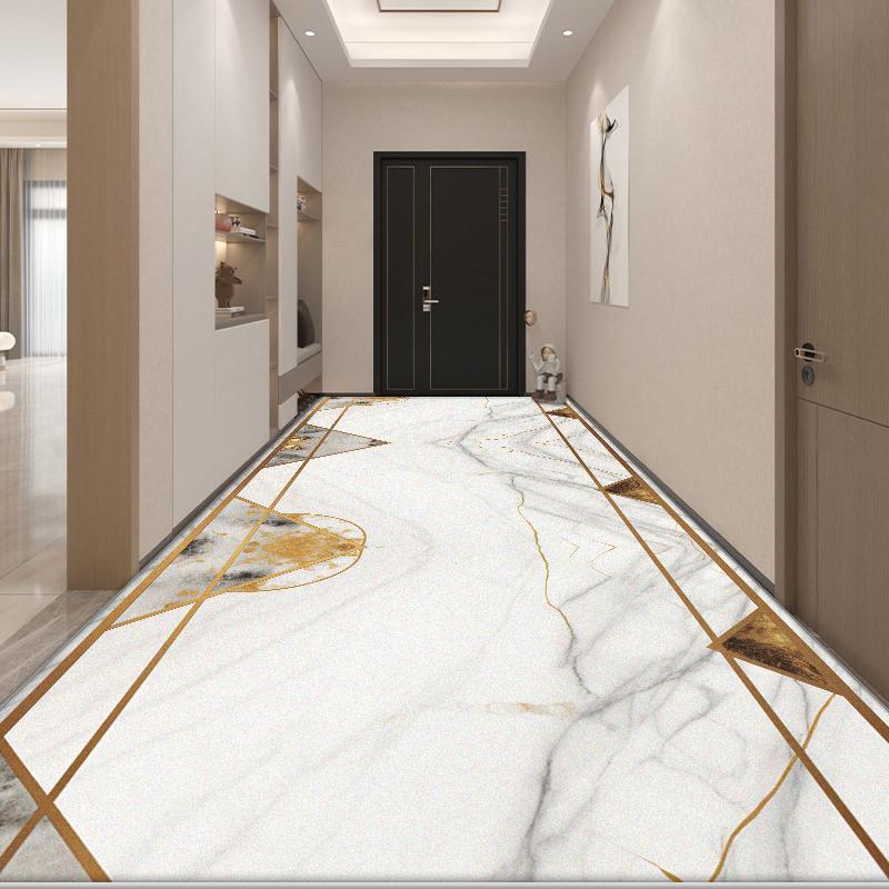 Black White Luxury Runner Corridor Carpet Nordic Decoration Home Living Room Long Rugs Hotel Lobby Stairs Non-slip Washable Mat
