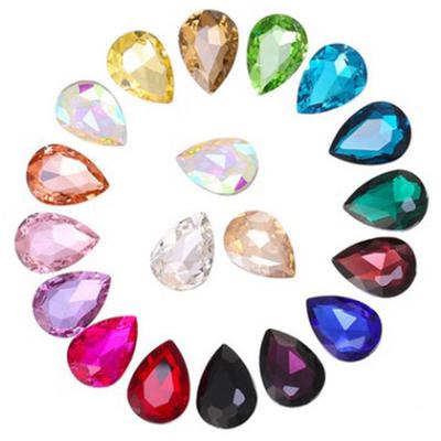 20PCS 10x14mm AB Harz Tropfen Flatback Strass Scrapbook DIY Handwerk Applikationen