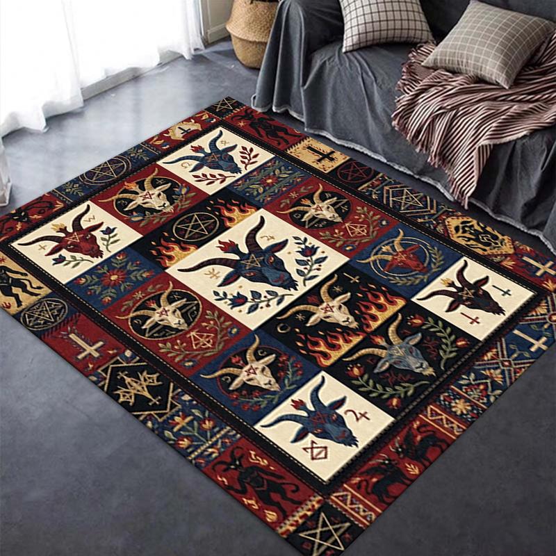 2025 New Goat Demon Carpet Rug for Living Room Bedroom Home Sofa Decoration,Kids play Non-slip Floor Mat141