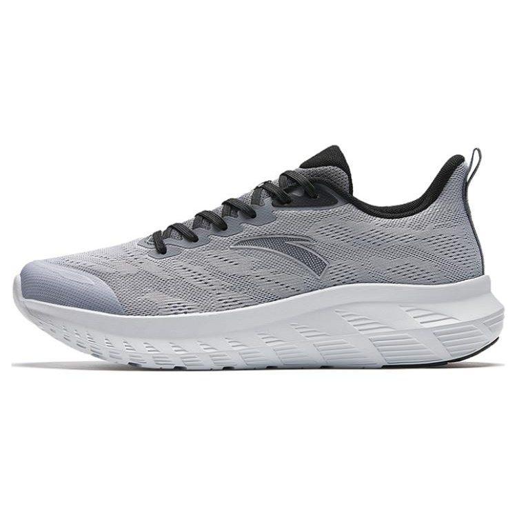 Anta Light Cloud Fabric Slip Resistant Abrasion Resistant Low Top Running Shoes Men's Gray 112345530-1