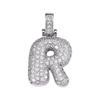 Cross Hip Hop Copper Zircon 26-Letter Pendant Necklace