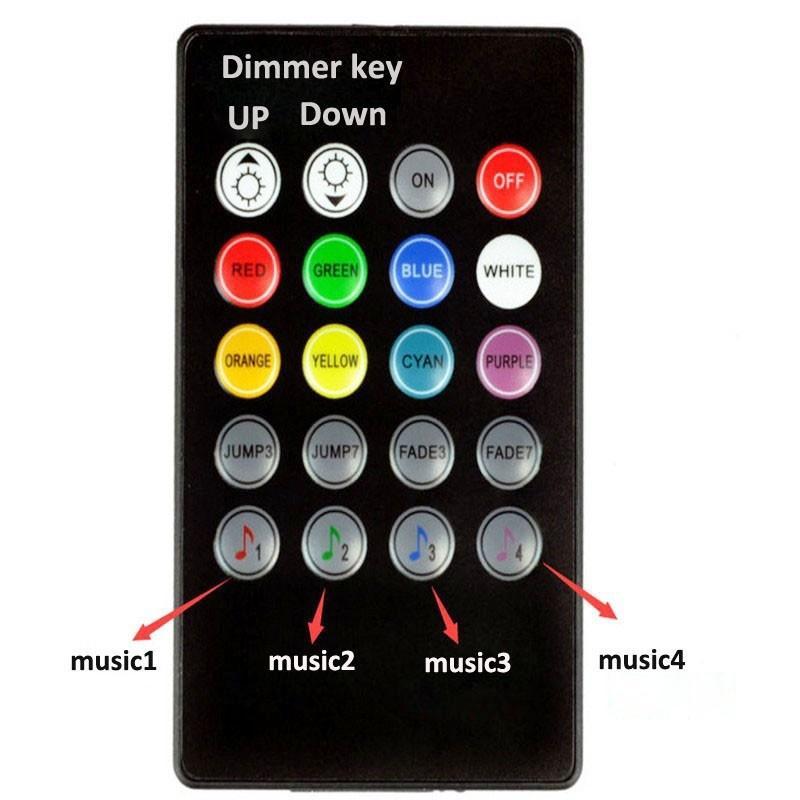 3528 RGB-LED-Streifen, flexibles Licht, 10 m, 600 LEDs/m, Musik, IR-Fernbedienung, DC12 V, Heimdekoration