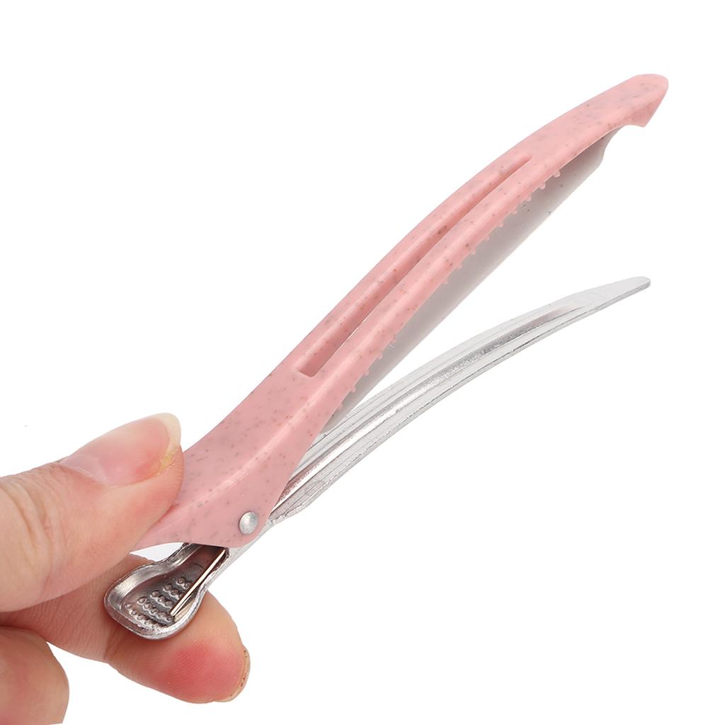 12pcs Salon Hair Clips Set Professional Home Portable Pink Sectioning Hair Clips Styling Tool