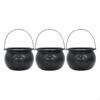 3Pcs Witch Cauldron Jar Trick or Treat Basket Creative Practical Halloween Decoration for Living