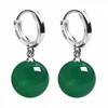 Silver Ring Earrings, Agate Gemstone, Ea Earrings, Earrings, Snaps, Natural S925 Jade