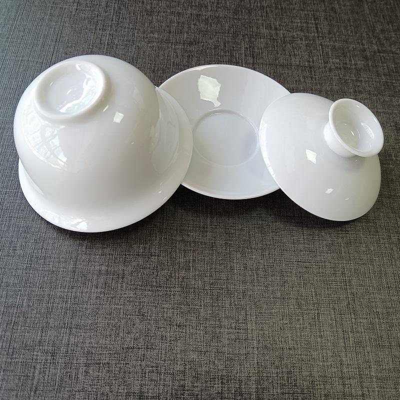 Tradizioni Cinesi Gai Wan Set da Tè Porcellana Ossea Set da Tè Dehua Gaiwan Set Pentola in Porcellana da Tè Per Viaggio Bollitore Bello e Facile