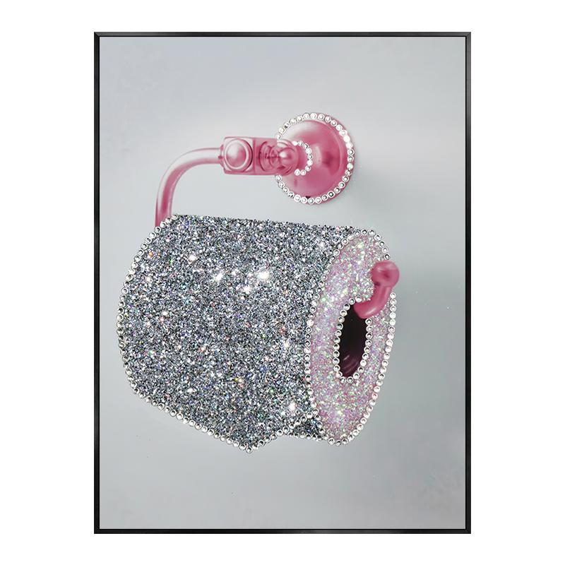 

Современная сексуальная обнаженная женщина в рулоне туалетной бумаги, серебряная блестящая декоративная картина для туалета, холст, картина, настенная художественная картина для украшения ванной комнаты 21x30cm No Framed