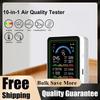 10-in-1 2,8" Luftqualitätsdetektor CO2 Formaldehyd PM2,5 TVOC Temperatur Luftfeuchtigkeit Tester Typ-C Ladefunktion für Zuhause Büro