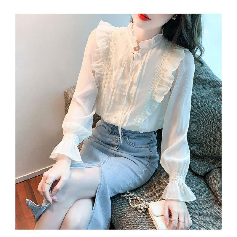 2026 Spring and Autumn New Elegant Chiffon Women's Shirt Fashionable Long Sleeve Top