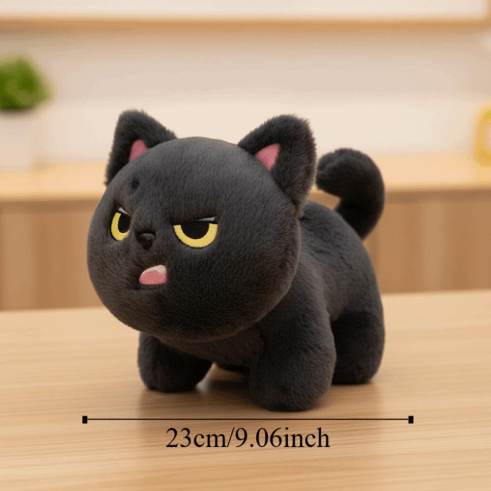 Cartoon Design Black Cat Plush Toy Grey Cat Stuffed Toys Cute Doll Stuffed Animals Birthday Gifts