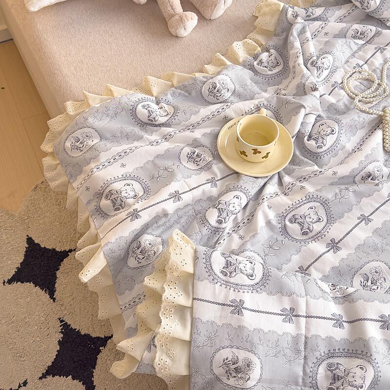 Ausmeng Prinzessinnenstil Gewaschene Baumwolle Sojafaser Steppdecke