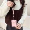 Retractable Bow Leather Card Holder PU Leather Bus ID Holders Work Card Cover  Men Women