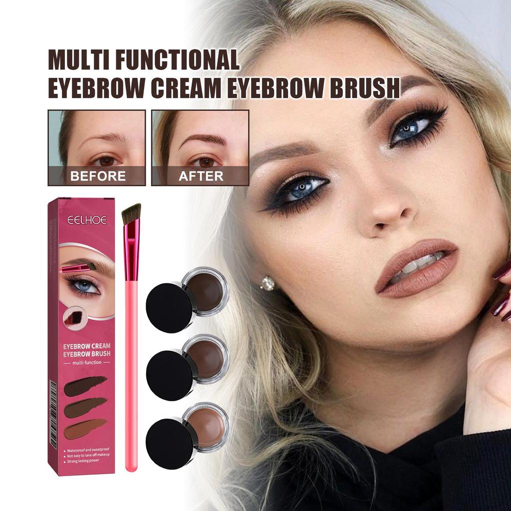 EELHOE Set de Brochas para Cejas Multifunción Rellenadores Forma Cejas Tintadas Kit de Maquillaje para Cejas Suave