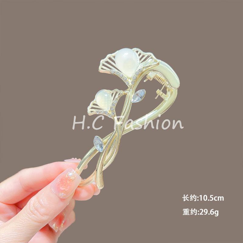 Trendy Personal Flower Hairpins Women Pearl Hair Clips Accessories Temperamental Alloy Hair Accessories
