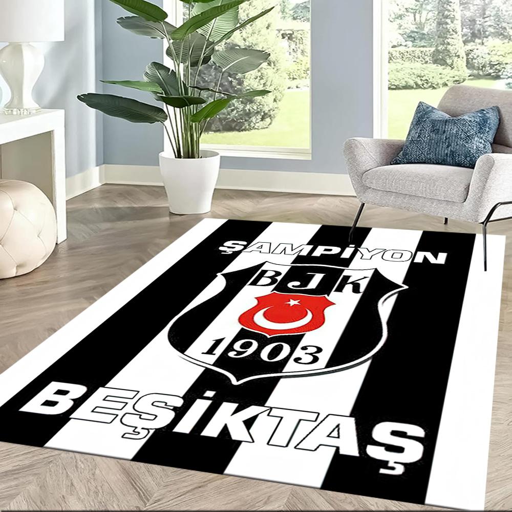 Be?ikta? Football Crest Square Rugs Are a Great Choice for Living Rooms, Bedrooms, Home Décor, and As Gifts.