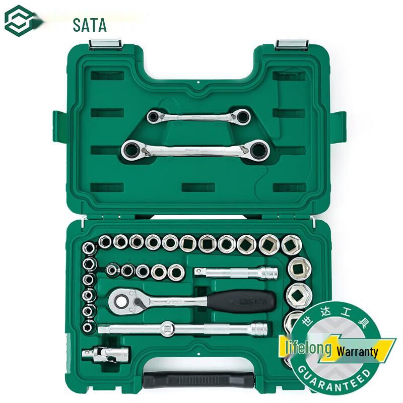 SATA 32-Piece Metric Ratchet & Socket Tool Set 09099