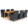 Day and Night - Day and Night Garden Dining Set 7 Pieces Dark Gray