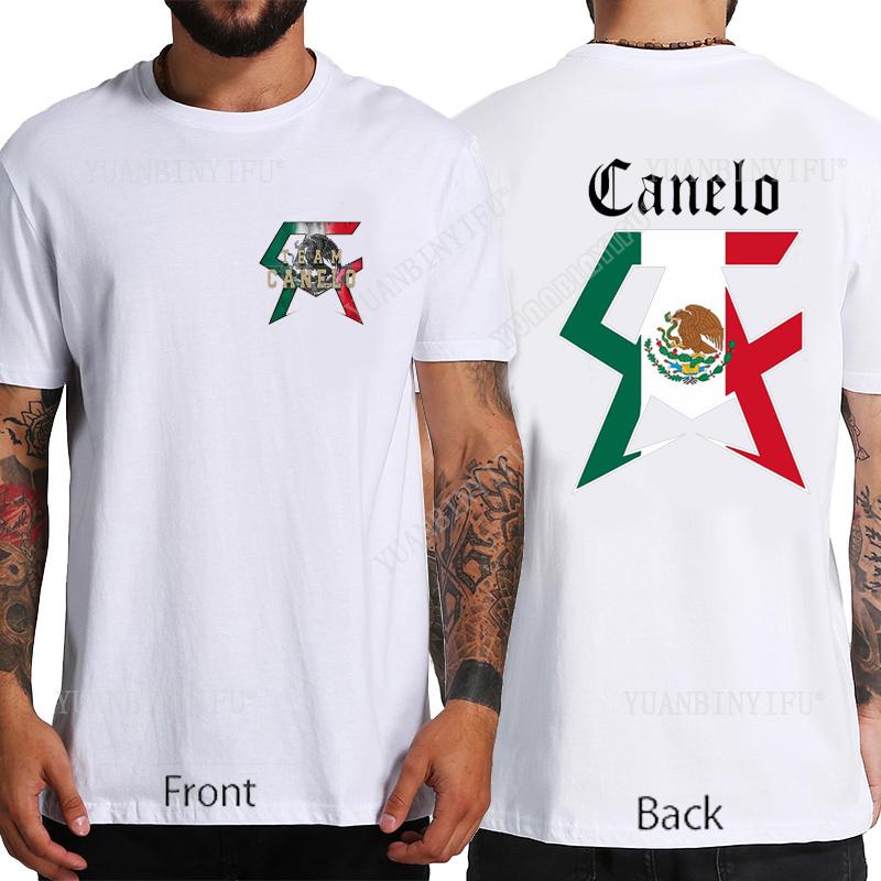 New Arrival  Classic Fashion Canelo Alvarez Boxinge Mexican Flag T-shirt  Casual  Short Sleeve O-neck Unisex Shirt Hot Product