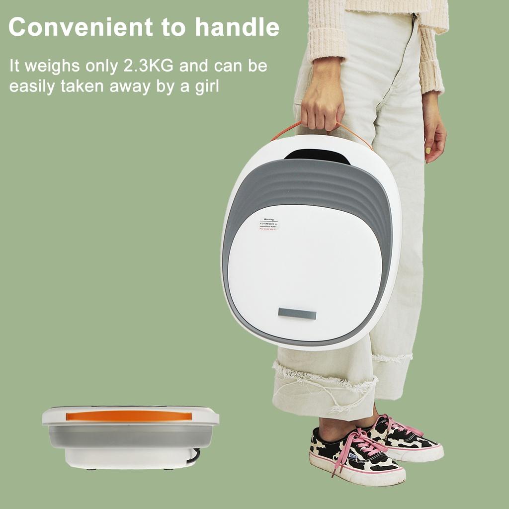 300W 7,5 liter Voetspa-massageapparaat met vibratiemassageroller & pedicuursteen Voor shiatsu acupressuur 22,7x38xcm