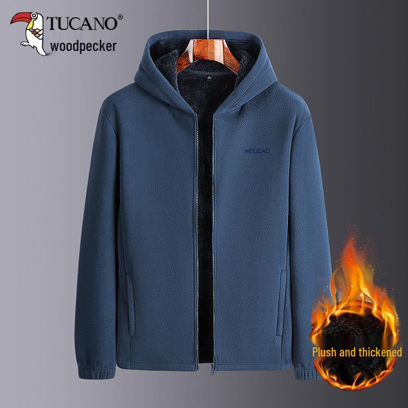 Men's Double-Sided Fleece Jacket - Autumn/Winter Thickened Sweatshirt for Dad