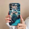 Sea Otters Animals Cute Phone Case For Samsung Galaxy S21 22 23 24 S25 Ultra PlusS20 FE S10 Plus  Cover Funda