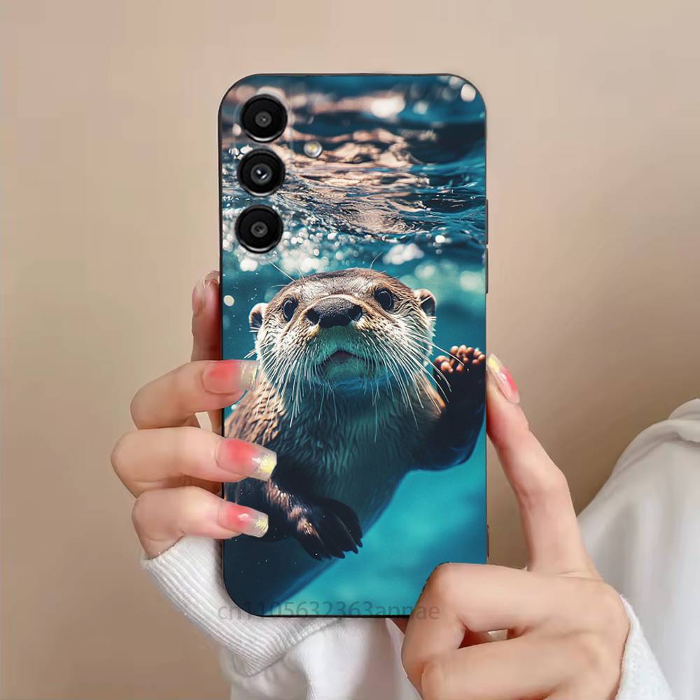 Sea Otters Animals Cute Phone Case For Samsung Galaxy S21 22 23 24 S25 Ultra PlusS20 FE S10 Plus Cover Funda