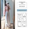 Women's High Waist Slimming Bowknot Yamamoto Wide-Leg Summer Pants - Drapey Floor-Length Casual Trousers