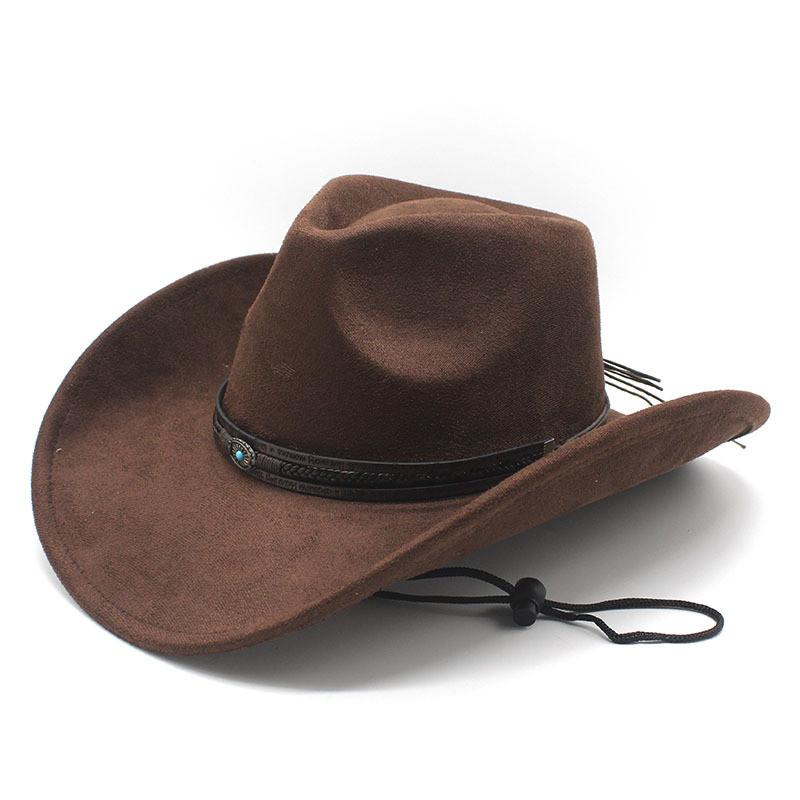Mandarin Indian Leather Hat With Wide Brim Sunshade And Breathability For Vintage Men Women