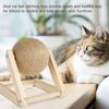 Cat Scratching Ball Toy Sisal Rope Rotatable Ball Board Grinding Paws Toys Solid Wood Cats Scratcher Wear-Resistant Pet Supplies