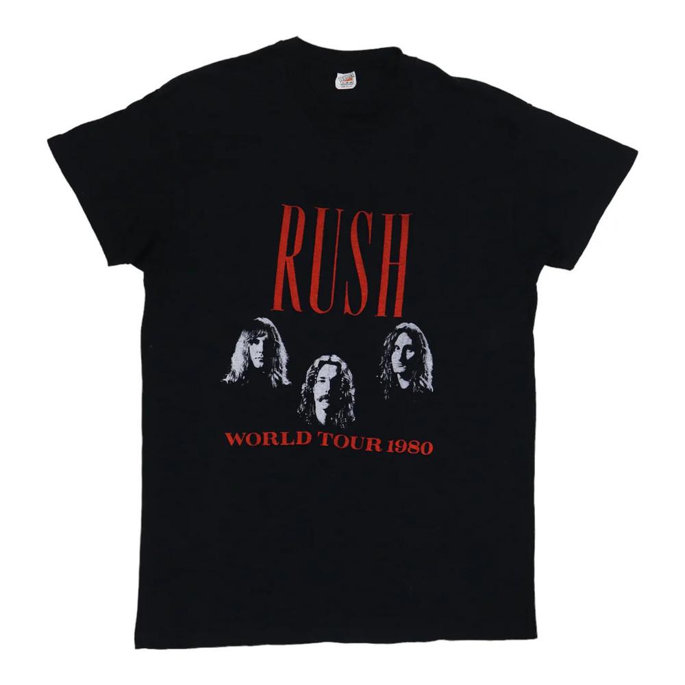 1980 Rush Permanent Waves Tour Shirt Unisex Black All size Shirt A266 Unisex T-Shirt Graphic Tee M