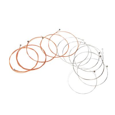 Gitarrensaite, 12 Stück, Edelstahlkern, ummantelt mit Kupferlegierung