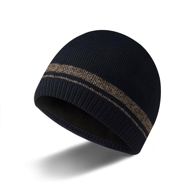 Light board knitted hat Winter men's wool hat Brimless pullover hat Cold hat can be designed