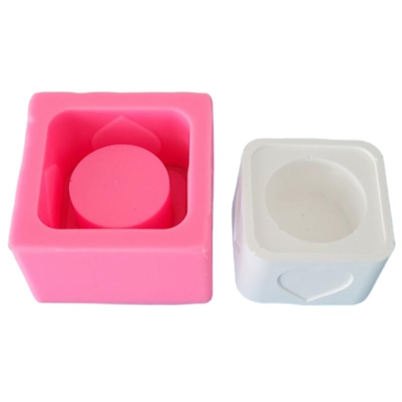 3D Cylinder Świecznik Silikonowy Forma Ręcznie Robione Formy Do Świeczników Tealight Mydło Glina Forma Do Tworzenia Dekoracji Weselnych Domu