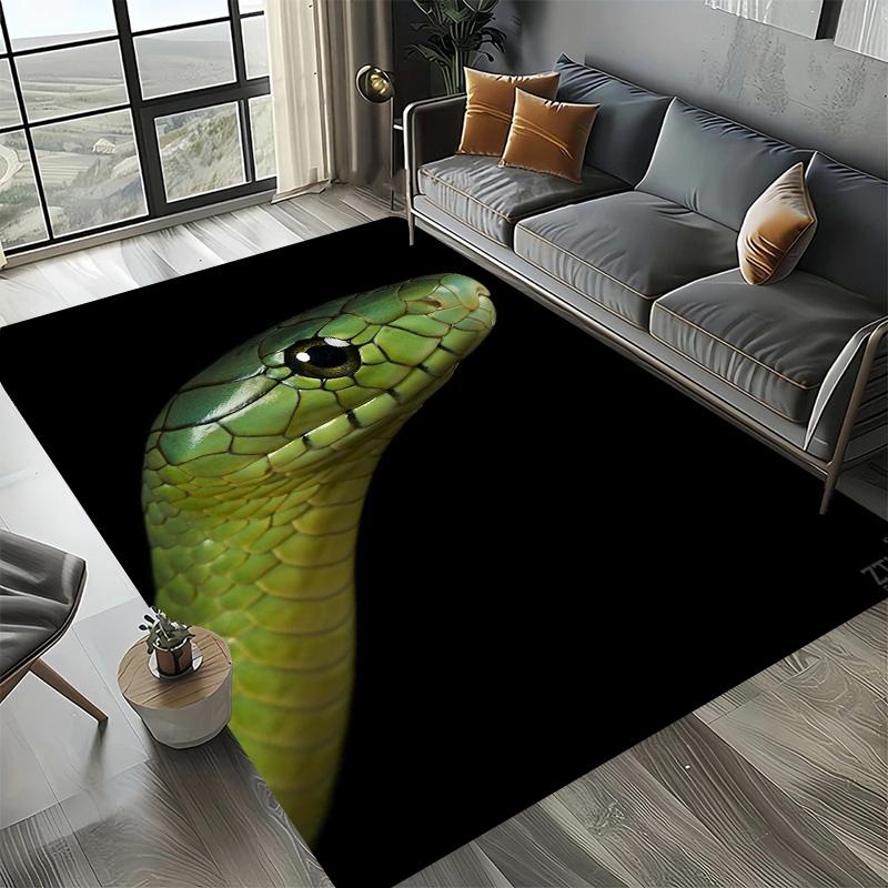 Living Room Sofa Kitchen Entrance Doormat Large Area Rugs 3D Printing Animal Snake Pattern Carpet Non Slip Balcony Floor Mat